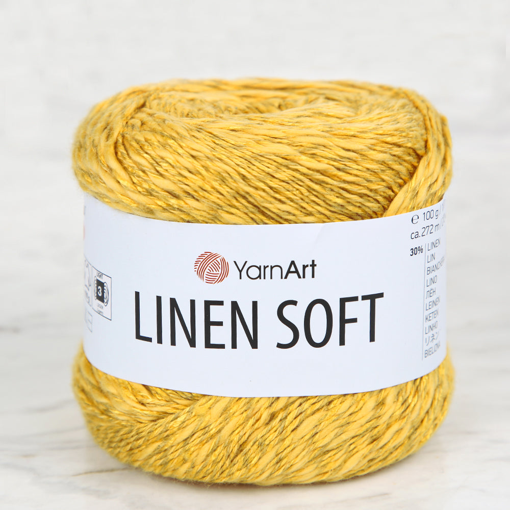 YarnArt Linen Soft Sarı El Örgü İpi - 7306